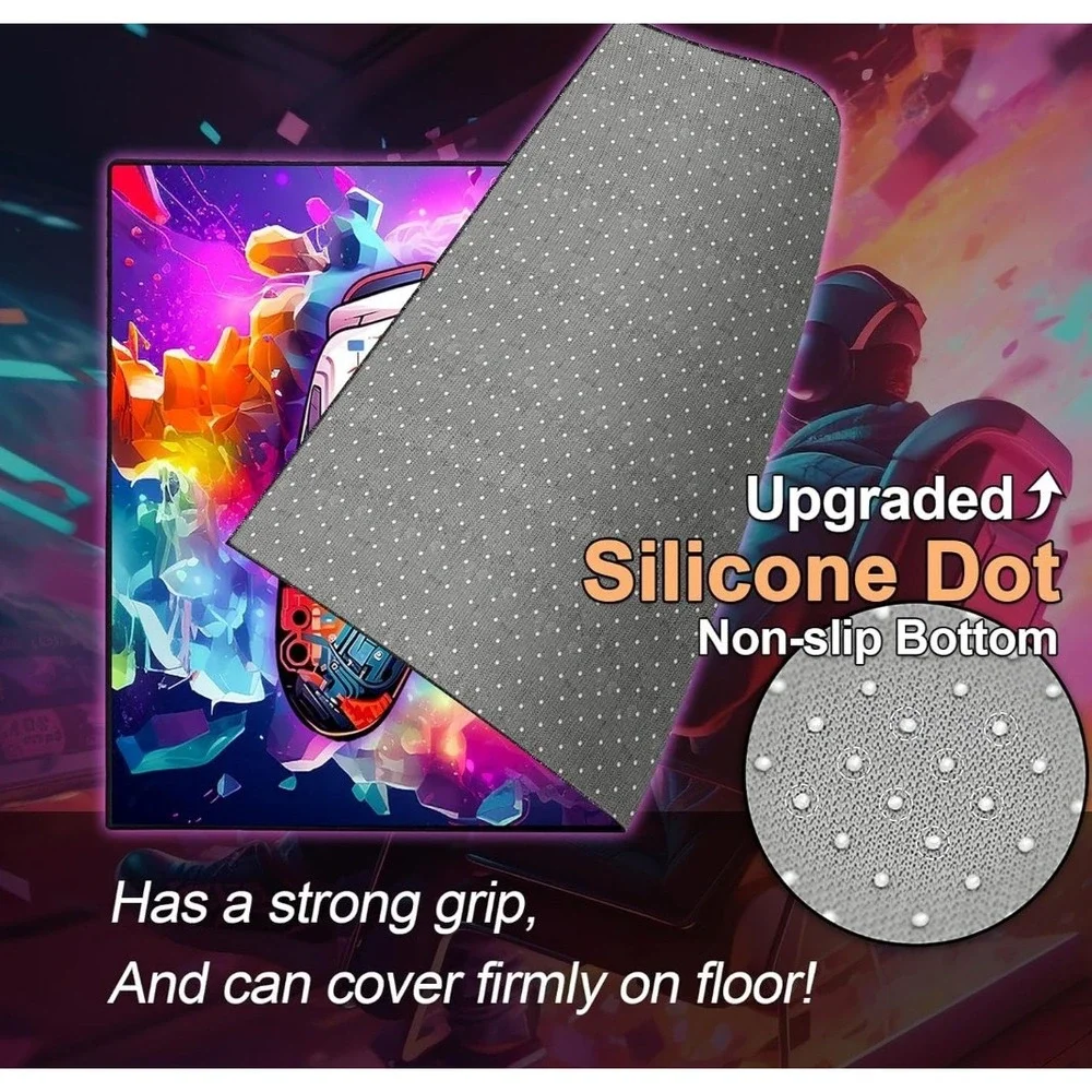 Gamer Controller Area Rug Vibrant Gaming Room Decor 63